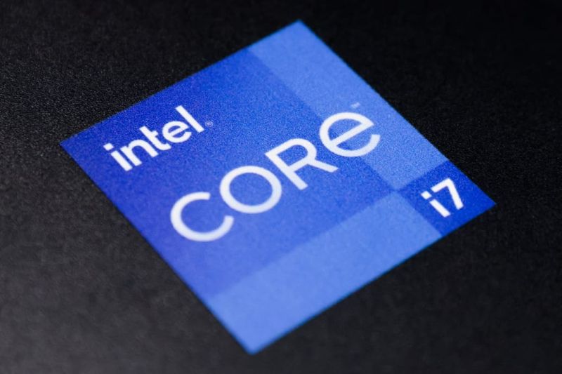 The Intel Corporation logo is seen on a display in a store in Manhattan, New York City, U.S., November 24, 2021. (REUTERS/Andrew Kelly)