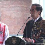 Tangkap layar Presiden Jokowi meresmikan Bandar Udara Ngloram di Cepu, kabupaten Blora, Jawa Tengah, Jumat (17/12/2021). (ANTARA/Desca Lidya Natalia)