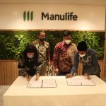 Penandatanganan kerjasana antara Manulife Indonesia dengan IPB untuk penyaluran wakaf dan donasi dari Asuransi Jiwa Syariah. (foto Istimewa)