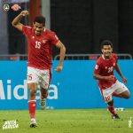 SELEBRASI: Pemain timnas Indonesia, Ricky Kambuaya merayakan gol cepat yang diciptakannya ke gawang Thailand. (@PSSI/Twitter)