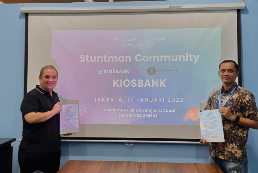 Kolaborasi KIOSBANK dan Stuntman Krypto Community melakukan kerjasama saling menguntungkan untuk Berikan Kemudahan Layanan Finansial Digital