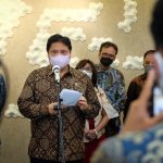 Menko Airlangga Hartarto ketika memberikan keterangan mengenai peran Indonesia dala Presidensi G20