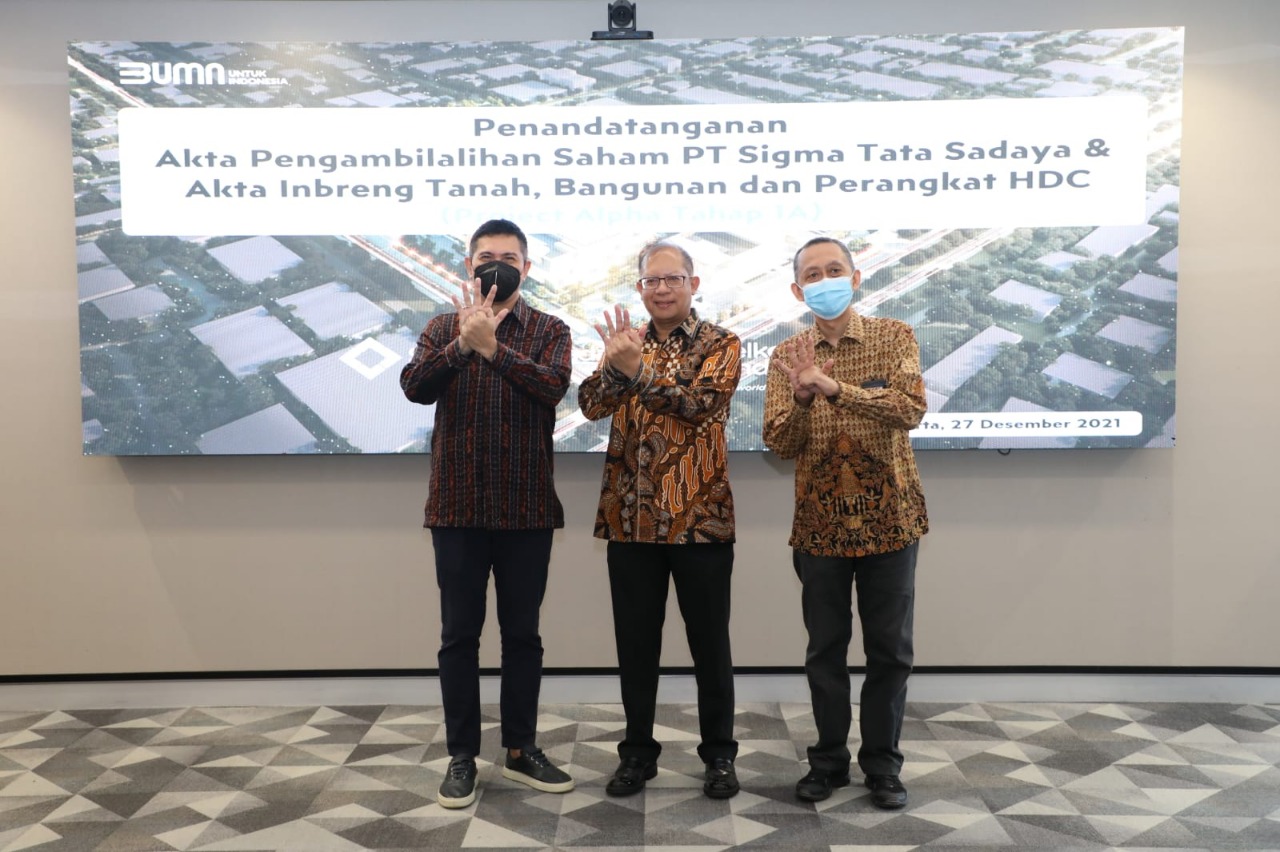 Telkom Ambil Alih Saham Sigma Tata Sadaya dan Inbreng Hyperscale Data Center