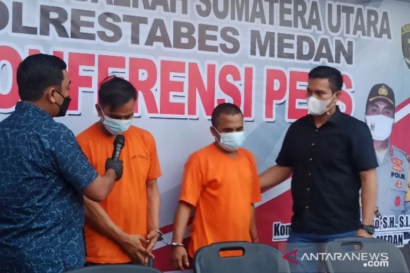 dua begal yang merampas motor petugas kebersihan di Medan telah diytangkap Polisi,