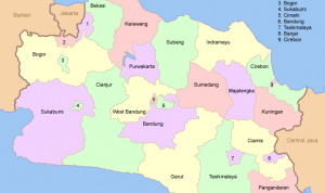 Ilustrasi peta di Provinsi Jawa Barat. (Istimewa)