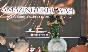 Pangdam III Silwangi Mayjen TNI Kunto Arief Wibowo, S.I.P ketika memberi sambutan di acara amazing Ukhuwah untuk pemberdayaan masyarakat bersama Kodam III Siliwangi