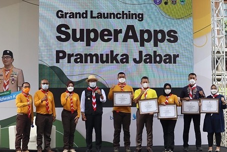 Pramuka Jabar meluncurkan aplikasi kepramukaan pertama di Indonesia bernama SuperApps di Bandung