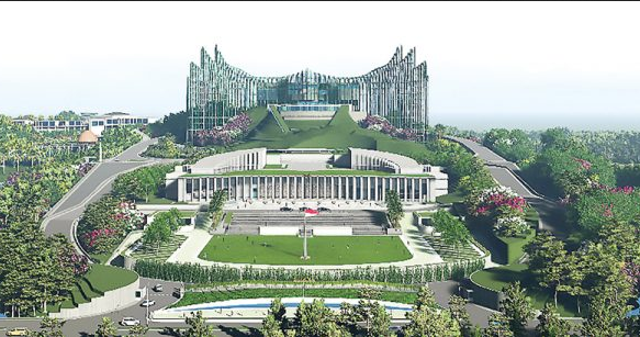 Ilustrasi desain kantor istana kepresidenan