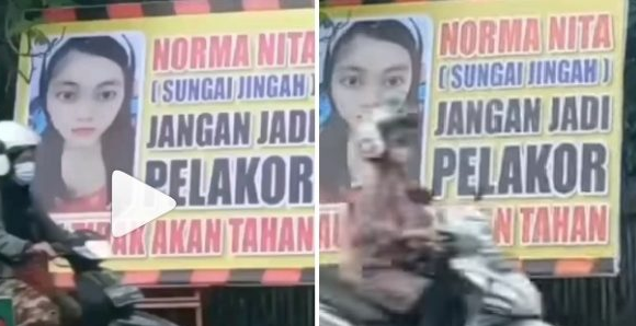 Norma Nita Jadi Viral Lewat Spanduk Pelakor yang Dipajang di Jalan