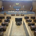 Suasana Rapat Paripurna secara virtual di DPRD Kota Bandung