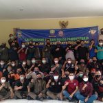 Para anggota Satpol PP setiap kecamatan di Kabupaten Sumedang saat adakan pertemuan di Aula Kecamatan Cimanggung, Sumedang. (Jabar Ekspres)