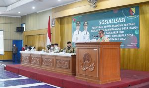 Sosialisasi Peraturan Bupati tentang ADPD dan Dana Desa bagi para camat dan kepala desa se-Kabupaten Bandung.