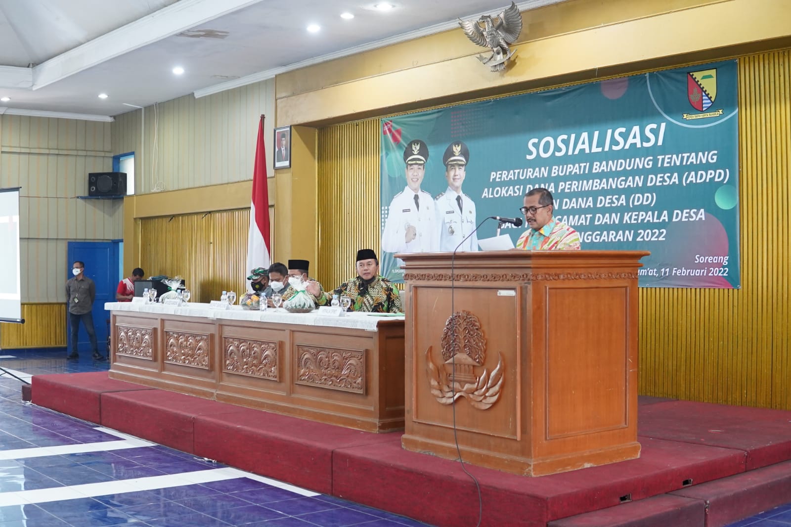 Sosialisasi Peraturan Bupati tentang ADPD dan Dana Desa bagi para camat dan kepala desa se-Kabupaten Bandung.