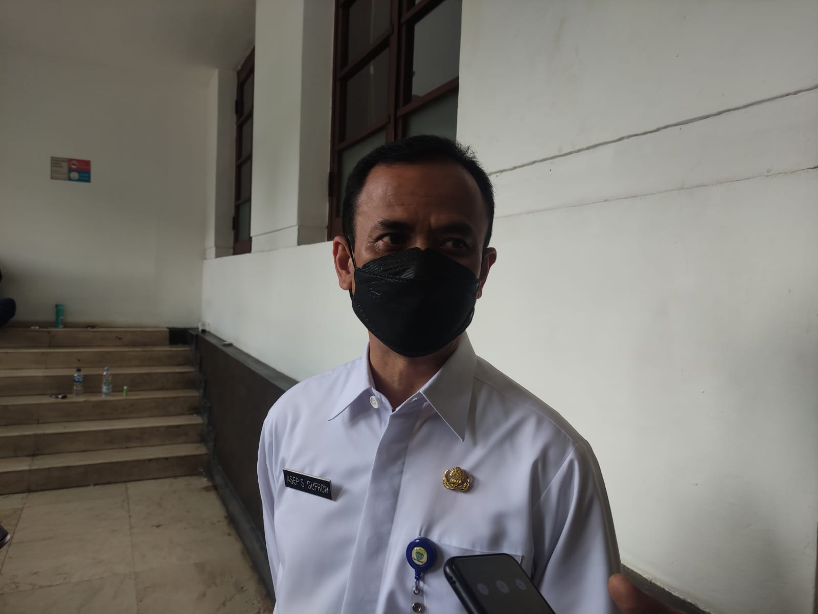 Ketua Satgas Covid-19 Kota Bandung, Asep Gufron. Rabu (30/3). Foto. Sandi Nugraha