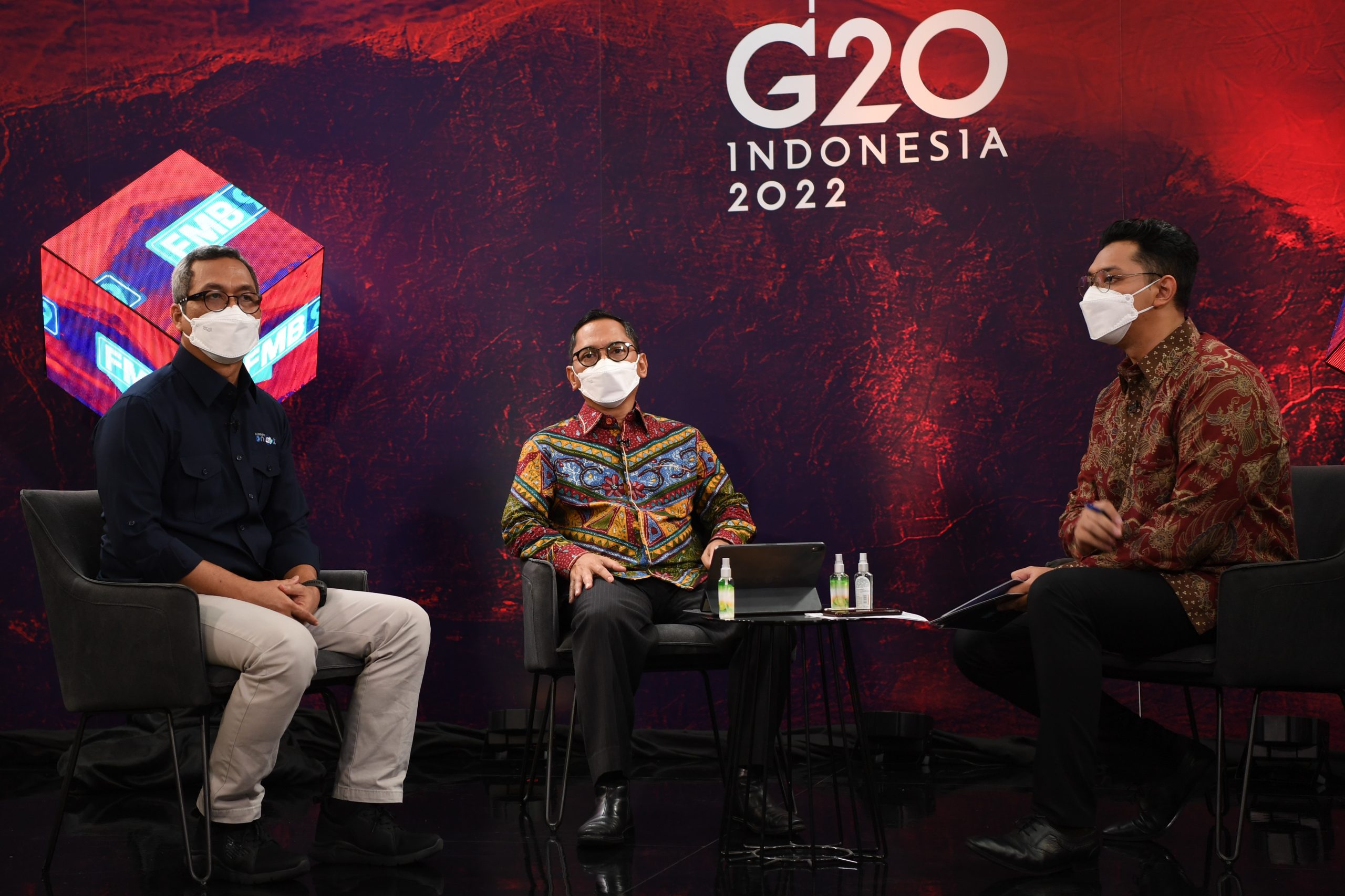 Direktur Jenderal Informasi dan Komunikasi Publik (IKP) Kominfo Usman Kansong dalam dialog Presidensi G20 di Jakarta, Rabu (3/2).