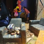 Salah satu Rumah warga yang terendam akiban Banjir di Desa Nanjung Mekar, Kecamatan Rancaekek
