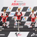 Para pebalap binaan PT Astra Honda Motor (AHM) di ajang Idemitsu Asia Talent Cup (IATC) 2022 seri kedua di Mandalika International Street Circuit.