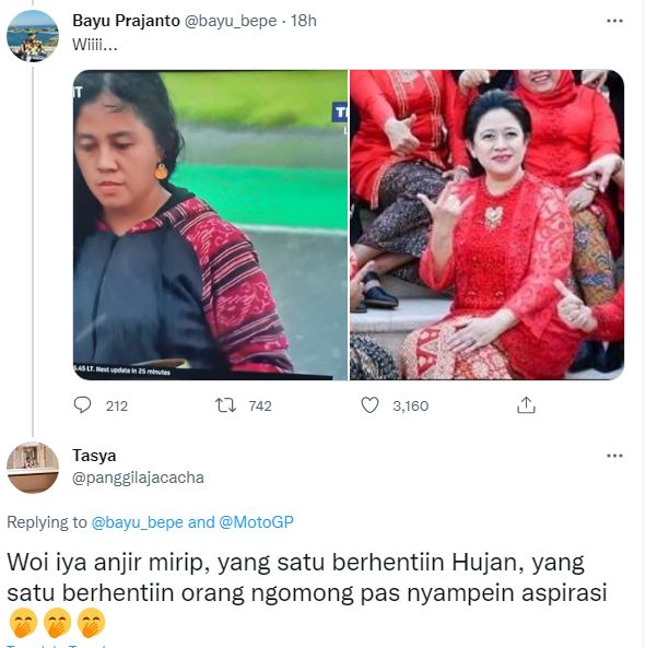 Wajah Mbak Rara Pawang Hujan Disebut Mirip Puan Maharani, Skill-nya Juga Mirip