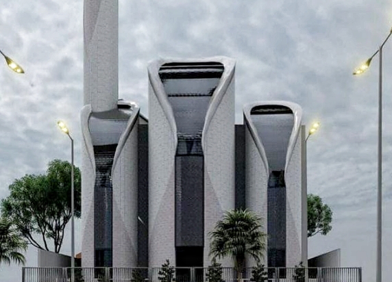 Masjid Syeikh ‘Ajlin, Salah satu masjid dengan desain unik karya Ridwan Kamil yang dibangun di Gaza Palestina. ist