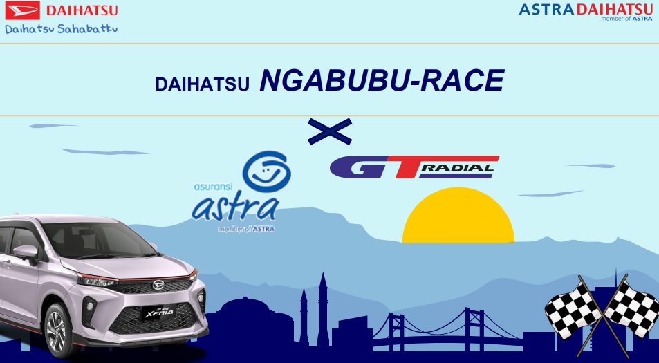 Poster salah satu program lebaran menarik dari Daihatsu yaitu NGABUBU-RACE.