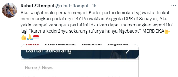 Ruhut Sitompul Mengaku Menyesal Pernah Bergabung di Partai Demokrat