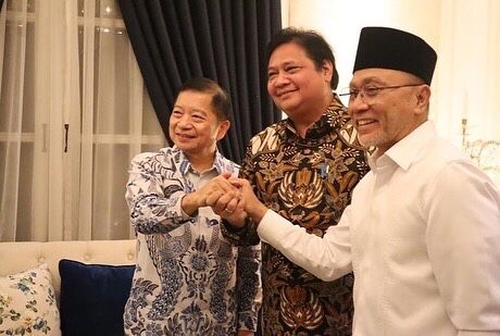 Tiga pimpinan Partai yang tergabung dalam Koalisi Indonesia Bersatu (KIB)