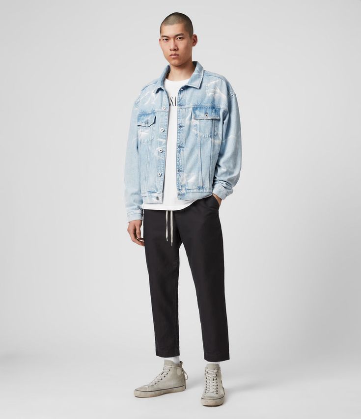 Outer Pria Jaket Denim (Pinterest ALLSAINTS)