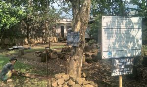 Situs bersejarah batu Candi Bojong Menje di Desa Cangkuang, Kecamatan Rancaekek, Kabupaten Bandung. (Yanuar/Jabar Ekspres)