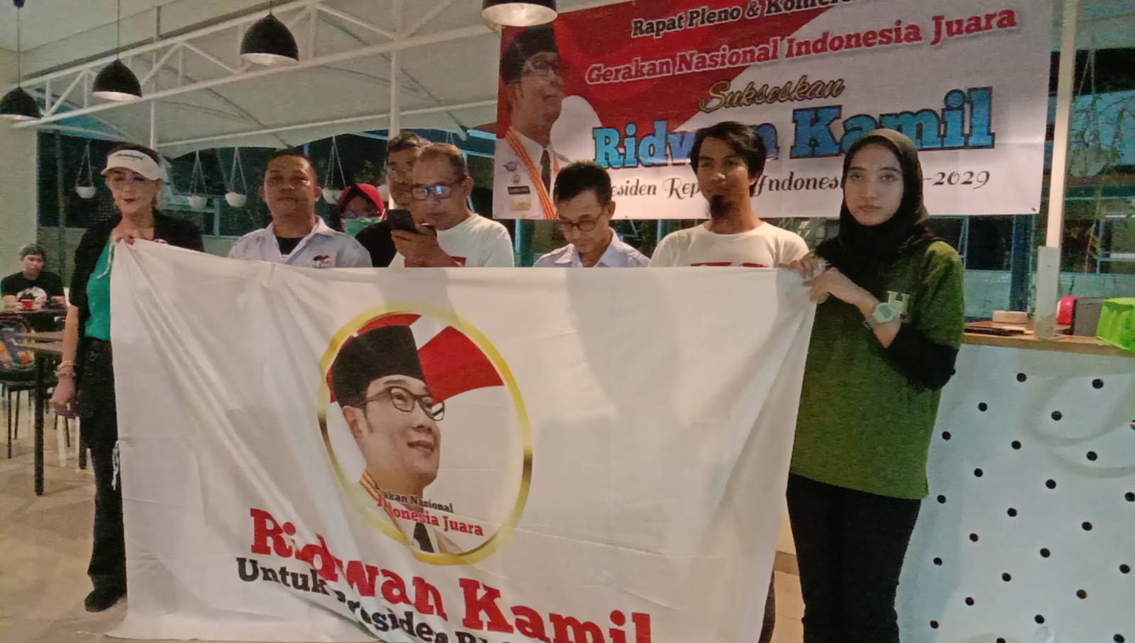 Gerakan Nasional Indonesia Juara (GNIJ) kembali mendeklarasikan dukungan kepada Gubernur Jawa Barat Ridwan Kamil untuk menjadi Presiden 2024, Kamis (19/5). (Foto: Sandi Nugraha/Jabar Ekspres)