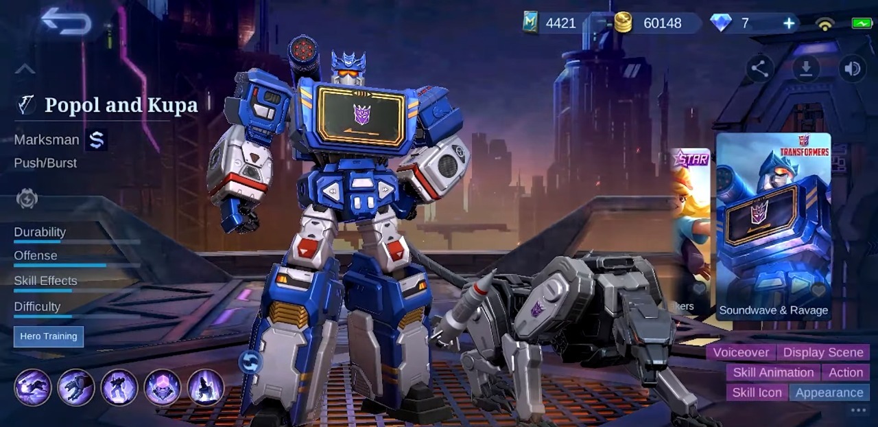 skin Mobile Legends X Transformer