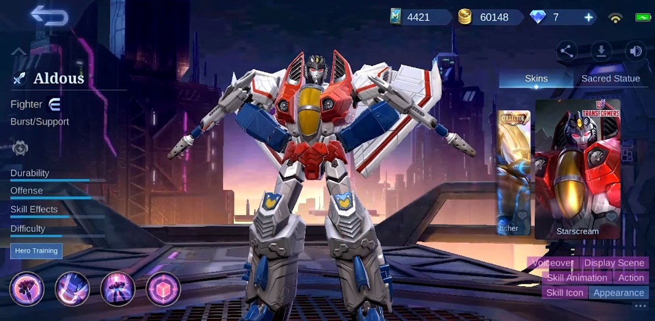 skin Mobile Legends X Transformer