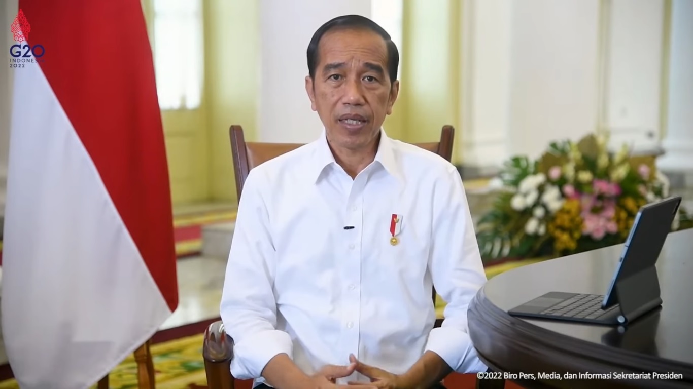 Tangkapan Layar: Pernyataan Pers Presiden RI terkait Pelonggaran Penggunaan Masker, Istana Bogor, Selasa (17/5).