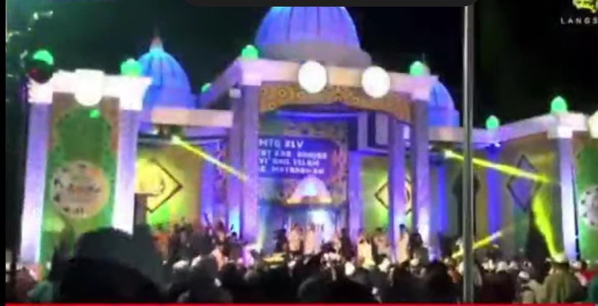 Penutupan Acara MTQ ke XLV di Kecamatan Mataram berakhir dengan penampilan musik dugem. (tangkapan layar)