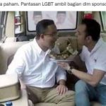 Foto moment Anies Baswedan disuapi Raffi Ahmad hingga dikaitkan dengan LGBT, viral di media sosial. (tangkapan layar)