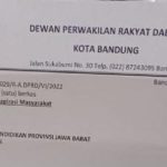 Penampakan surat 'titip siswa'yang dibuat oleh anggota DPRD Kota Bandung