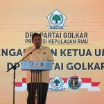Airlangga Hartarto saat menghadiri Silaturahmi Daerah (Silatda) Koalisi Indonesia Bersatu (KIB) di Batam, Jumat (24/6/2022).