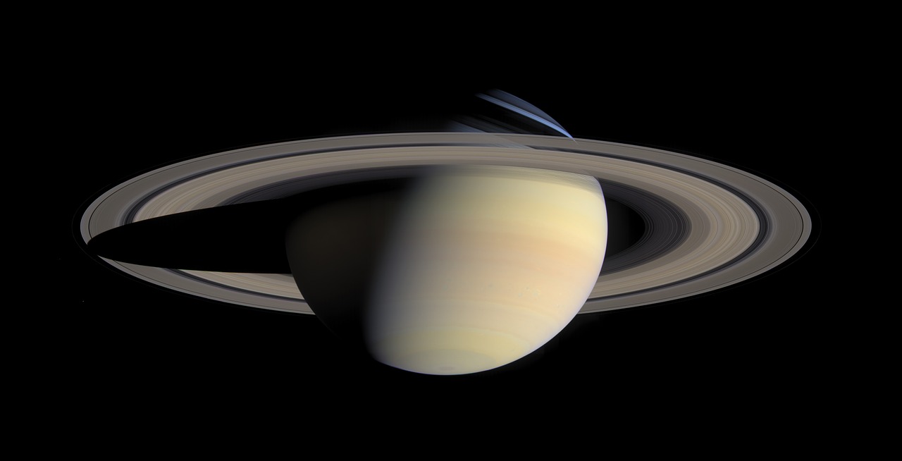 Ilustrasi planet saturnus saat fenomena planet sejajar (pixabay)
