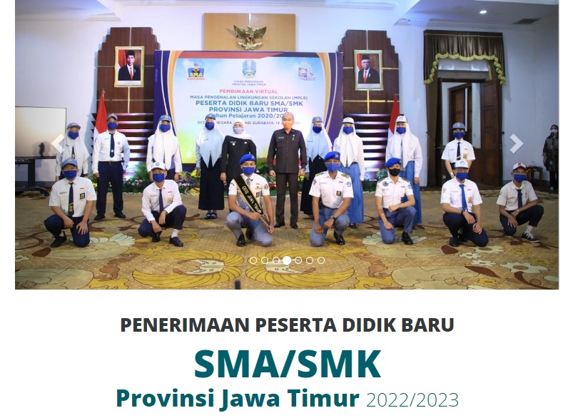 Daftar PPDB Jatim 2022 SMA dan SMK, Berikut Ini Link dan Langkah-Langkahnya