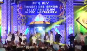 Viral Santri Berjoget Diiringi Musik Dangdut Saat Penutupan MTQ XLV di Banjar