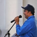 Gubernur Jawa Barat (Jabar), Ridwan Kamil saat berbicara soal harapannya dalam persiapan Pocari Sweat Run 2022, di Gedung Pakuan, Sabtu (24/7). (Deni/Jabar Ekspres