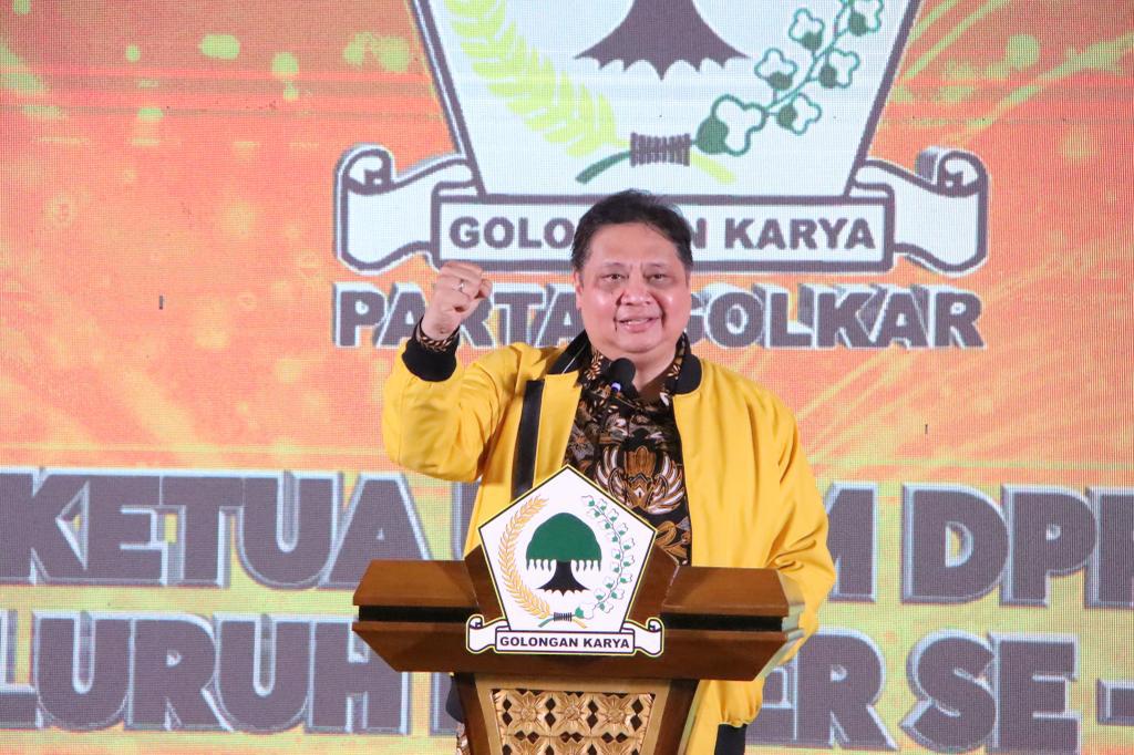 Ketua Umum Partai Golkar Airlangga Hartarto ketika melakukan kunjungan ke Semarang