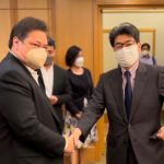 Menko Airlangga Hartarto ketika bertemu dengan CEO Mitsubisi di Tokyo Jepang