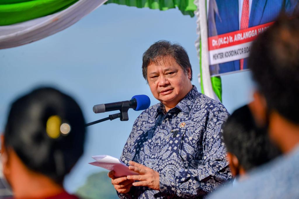 Menteri Koordinator Bidang Perekonomian Airlangga Hartarto ketika mengunjungi pengembangan KEK di Gresik beberapa waktu lalu.
