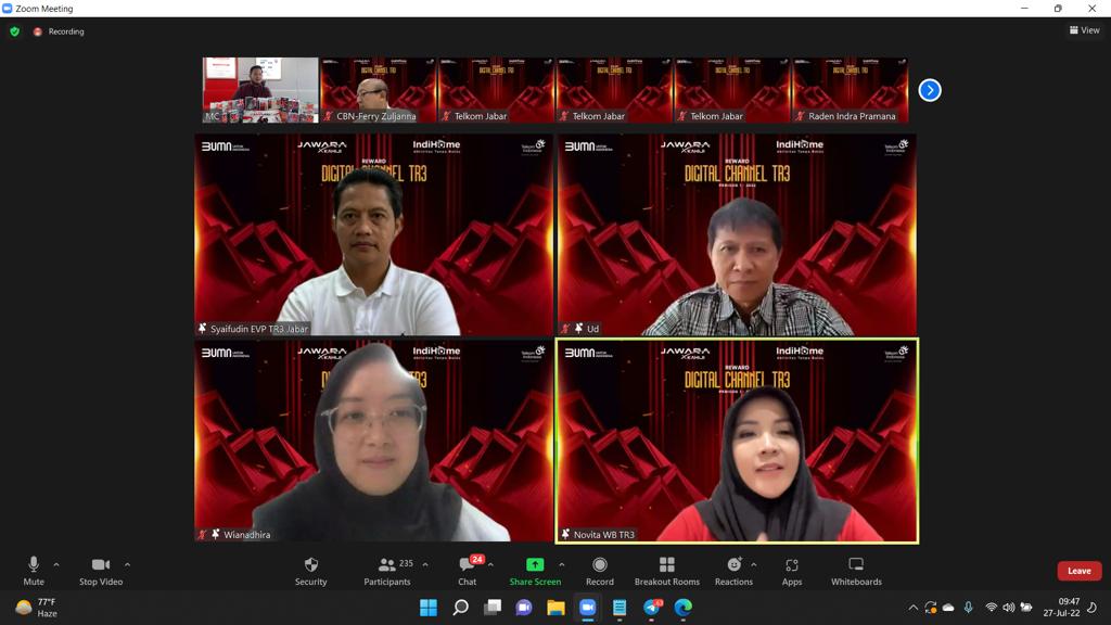 Capai Lima Ribu Penjualan Digital, Telkom Jawa Barat Berikan Reward Digital Channel Tahap I 2022