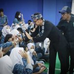 Wali Kota Bogor Bima Arya Sugiarto saat menjadi narasumber Project Penguatan Profil Pelajar, di SMAN 1 Kota Bogor, Kamis (11/08). (Yudha Prananda)