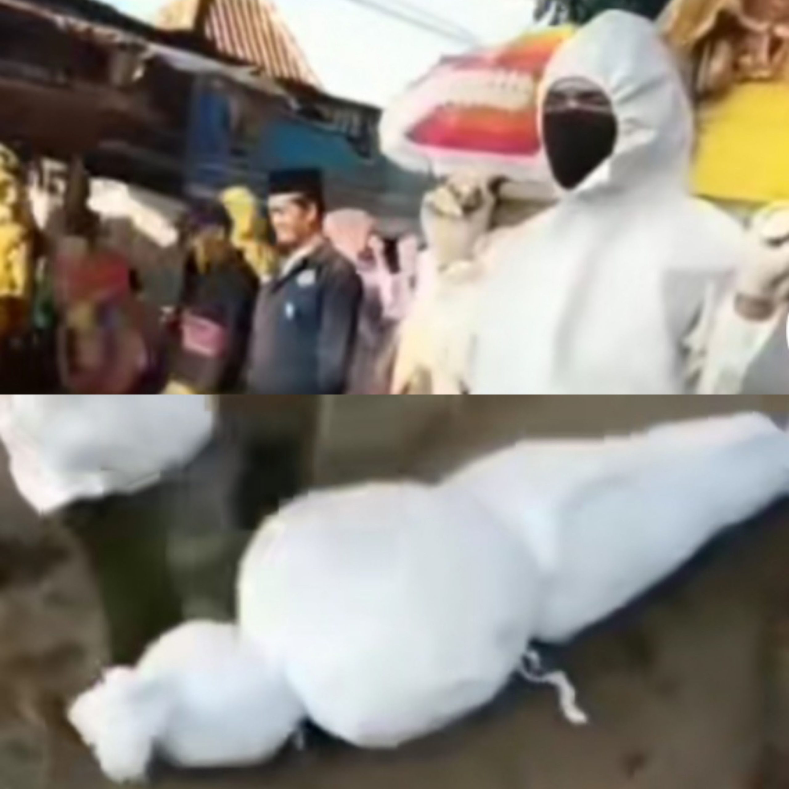 pocong jatuh di sukabumi