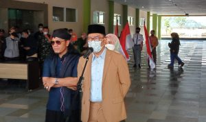 Gubernur Jawa Barat, Ridwan Kamil saat menanggapi capaian vaksin di Jabar. Kamis (4/8). Foto. Sandi Nugraha.