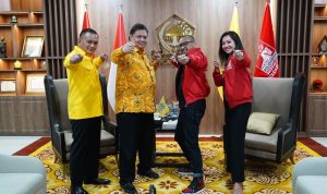 Ketua Umum Partai Golkar Airlangga Hartarto melakukan pertemuan dengan jajaran pengurus Partai Solidaritas Indonesia (PSI).