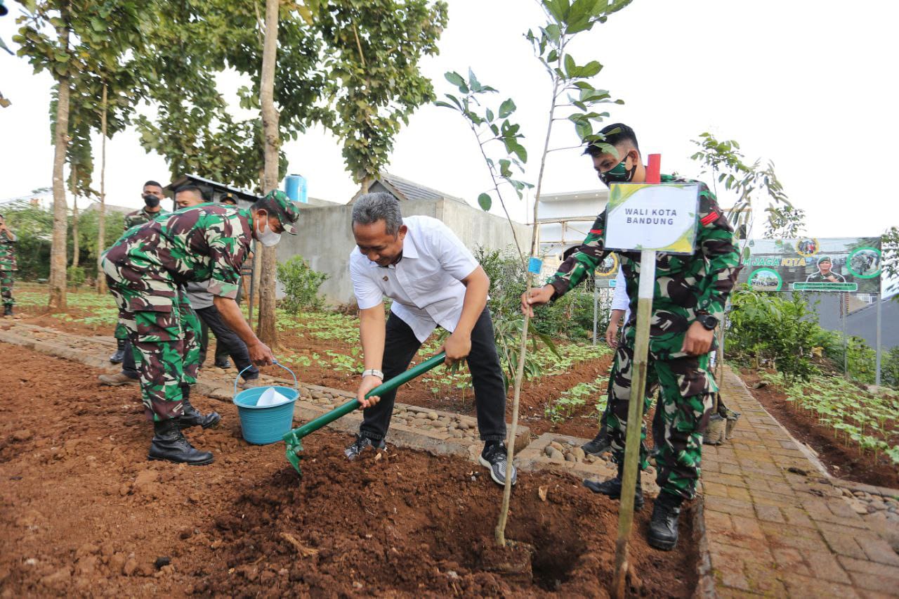 Pemkot Bandung ikut berpartisipasi menanam pohon di Pondok Pangan 92 untuk menghijaukan lahan kritis