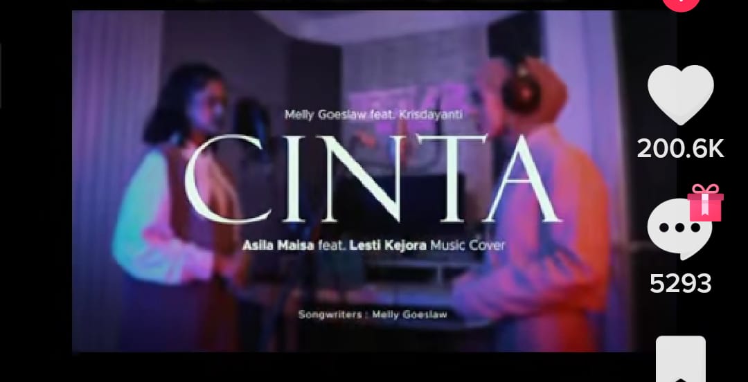 Lirik Lagu 'Cinta' Cover Asila Maisa Feat Lesti Kejora yang Viral di TikTok